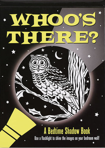 Bedtime shadow book with owl-themed rhymes; kids can shine light through pages to project images on the wall for a fun nighttime read.