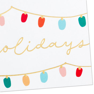 Strings of Christmas Lights Packaged Christmas Cards, Set of 5