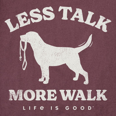 Men's Less Talk More Walk Short Sleeve Tee - Mahogany Brown