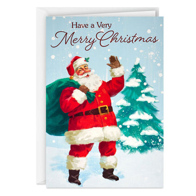 Jolly Santa Claus Boxed Christmas Cards, Pack of 40