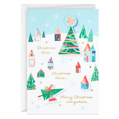 UNICEF Snowy Town Scene Boxed Christmas Cards, Pack of 12