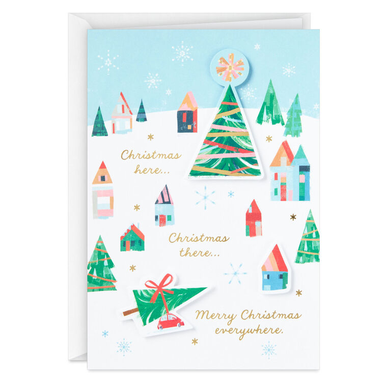 UNICEF Snowy Town Scene Boxed Christmas Cards, Pack of 12