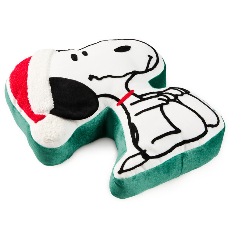 Peanuts Santa Snoopy Shaped Pillow, 13x15