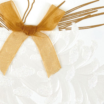 Embossed White Pinecones Boxed Christmas Cards, Pack of 12