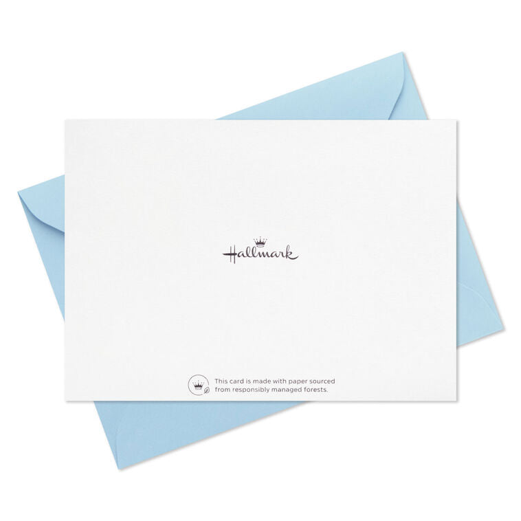 Multilingual thank you cards with colorful word bubbles and gold star foil accents, includes 10 blank notes and light blue-lined envelopes