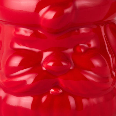 Red Sculpted Santa Mug, 8 oz.