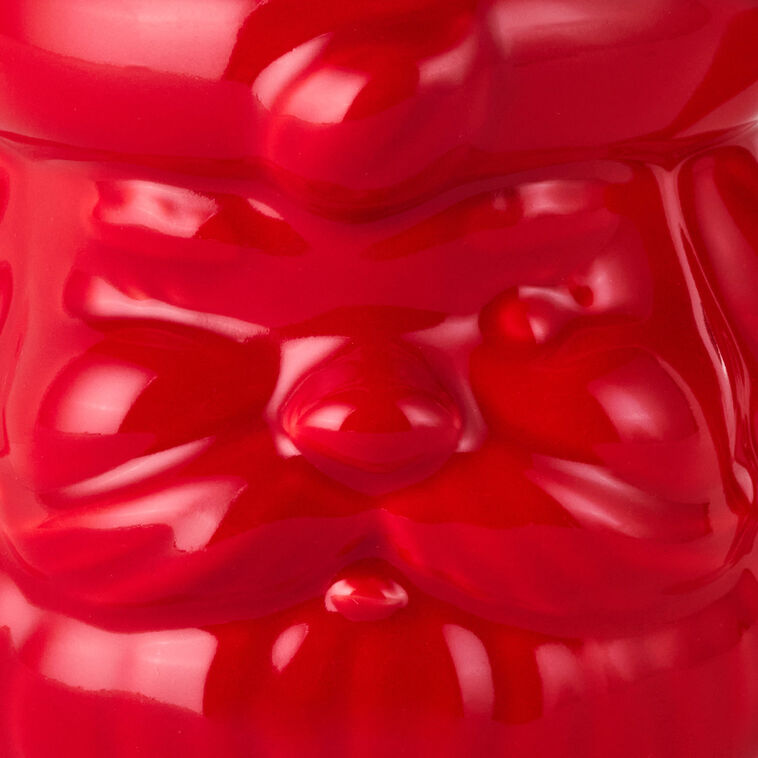 Red Sculpted Santa Mug, 8 oz.