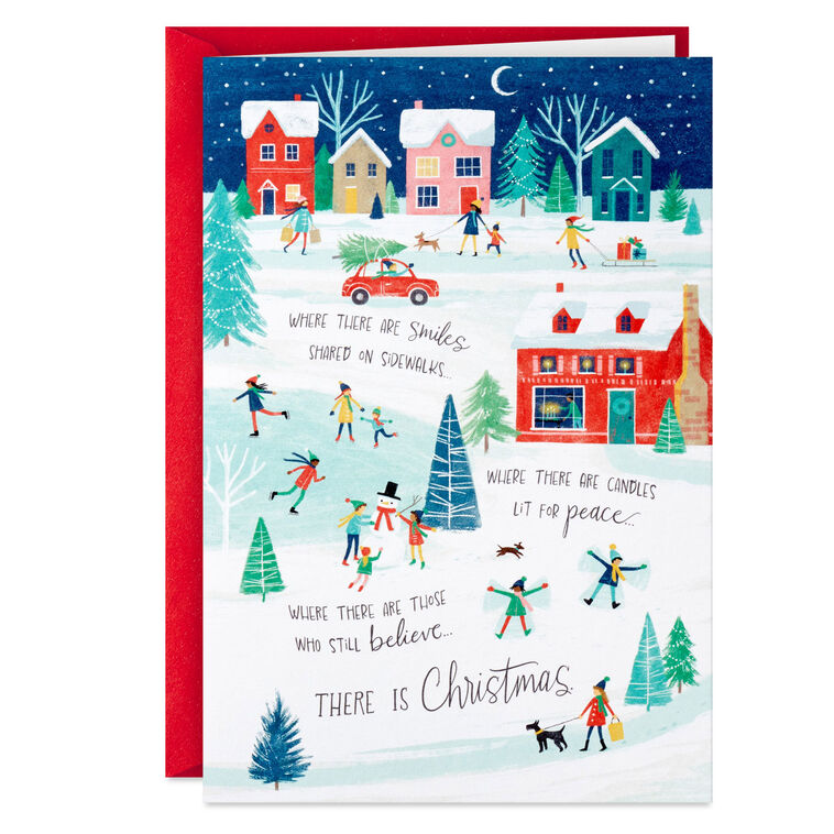 Smiles on Sidewalks and Candles in Windows Boxed Christmas Cards, Pack of 16