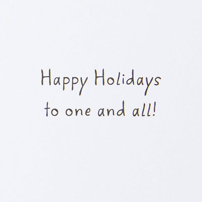 Woodland Critters Around a Snowy Tree Packaged Christmas Cards, Set of 5