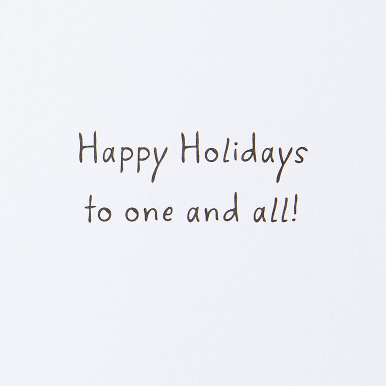 Woodland Critters Around a Snowy Tree Packaged Christmas Cards, Set of 5