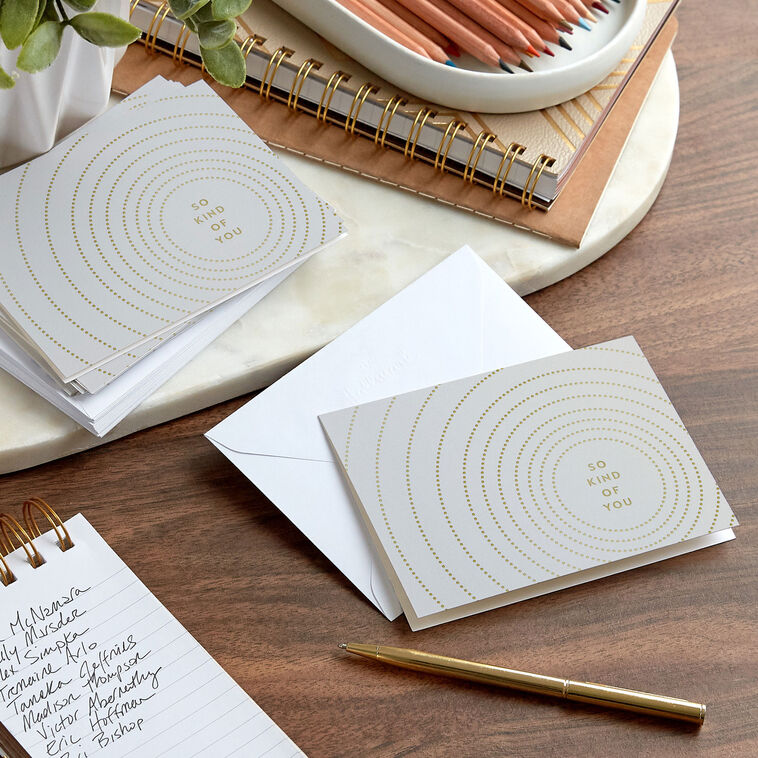 Concentric Circles So Kind of You Blank Thank You Notes, Pack of 10