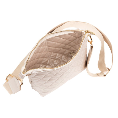 Emily Crossbody - Champagne Quilted