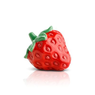 Close-up of a ripe strawberry on a white background
