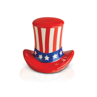 Red, white and blue top hat with stars for Independence Day