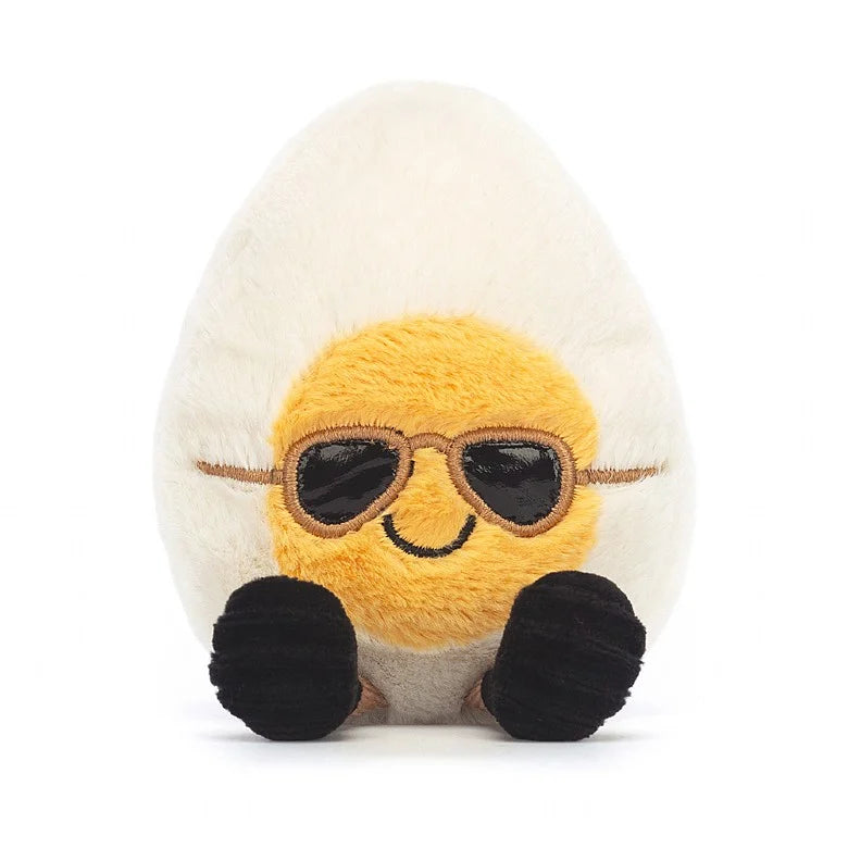 Stuffed egg with sunglasses