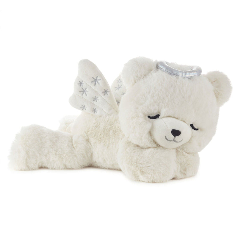 Hallmark angel bear plush toy with silver halo and embroidered wings plays instrumental &