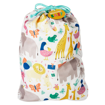 Welcome Baby Large Fabric Gift Bag With Tag - 28"