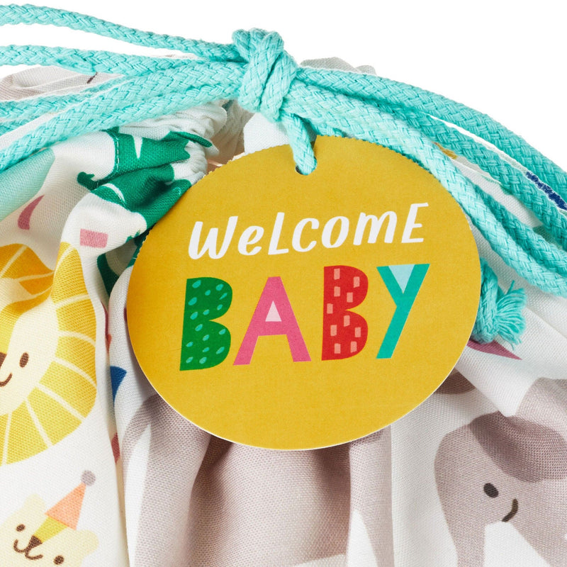 Welcome Baby Large Fabric Gift Bag With Tag - 28"