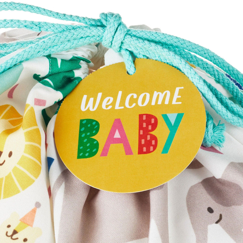 Welcome Baby Large Fabric Gift Bag With Tag - 28"