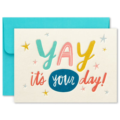 Assorted Modern Lettering Blank Note Cards, Box of 24