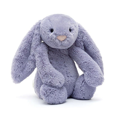 Lilac stuffed bunny with long ears by Jellycat Bashful Bunny Viola