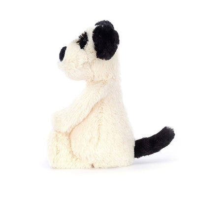 Black and white Jellycat Bashful Puppy stuffed animal