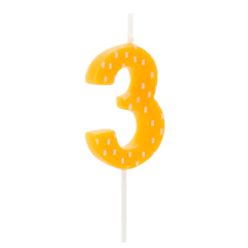 Number Birthday Candle on Stick, 3