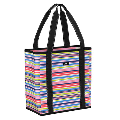 Scout Study Haul tote bag in Line Up print, durable zip-top work tote with multiple pockets fits two 3-inch binders