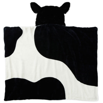 Baby Cow Hooded Blanket With Pockets