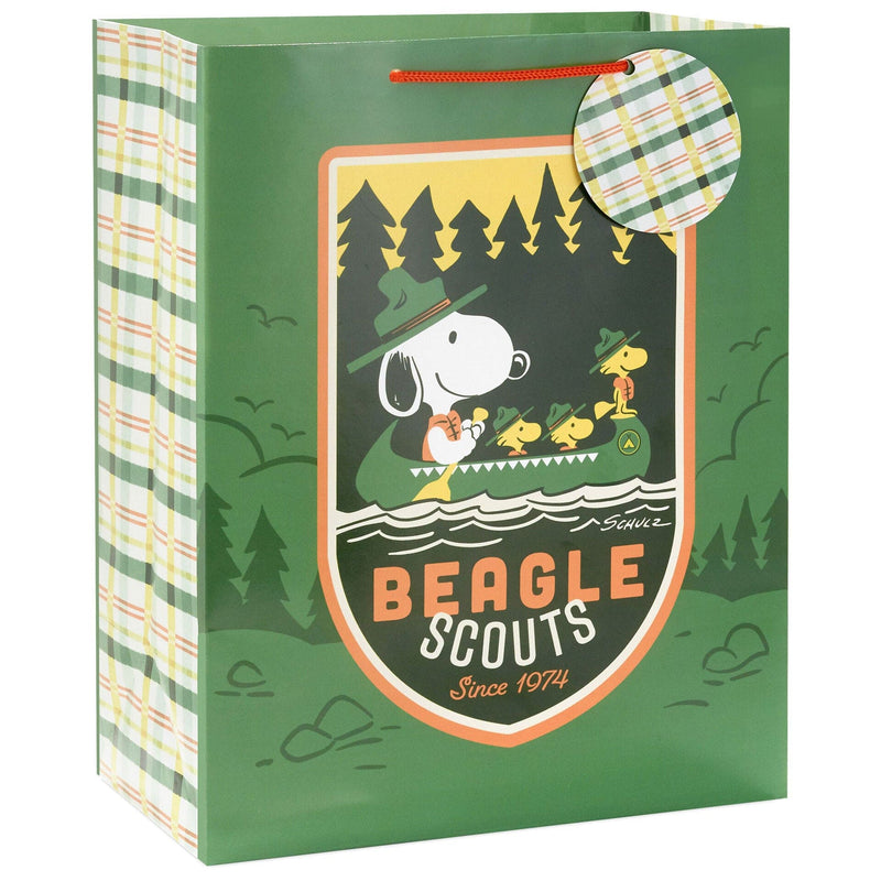 Peanuts® Beagle Scouts Badge Large Gift Bag 13"