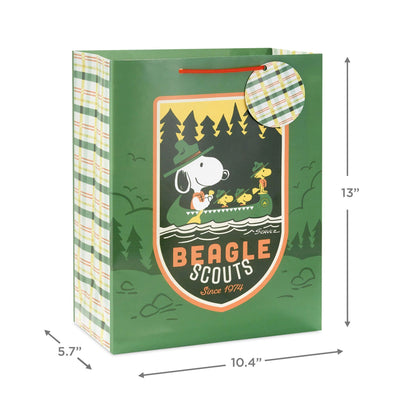 Peanuts® Beagle Scouts Badge Large Gift Bag 13"