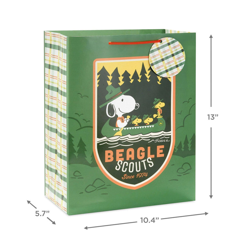 Peanuts® Beagle Scouts Badge Large Gift Bag 13"