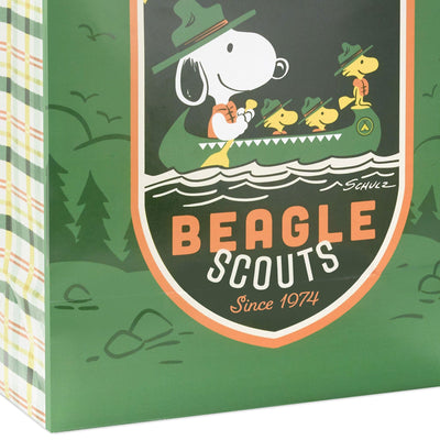 Peanuts® Beagle Scouts Badge Large Gift Bag 13"