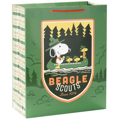 Peanuts® Beagle Scouts Badge Large Gift Bag 13"