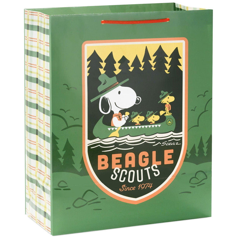 Peanuts® Beagle Scouts Badge Large Gift Bag 13"
