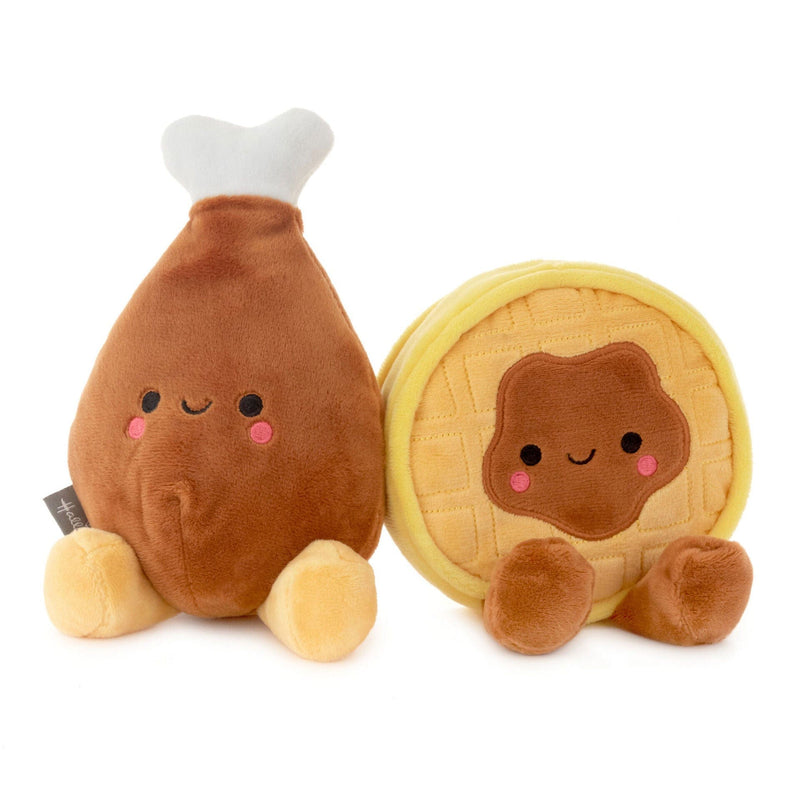 Hallmark Better Together Chicken & Waffle Magnetic Plush Set. Plush chicken leg and waffle attached by magnets.