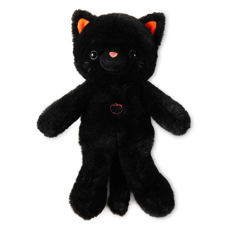 Black Cat Halloween Plush With Sound, 9.6"