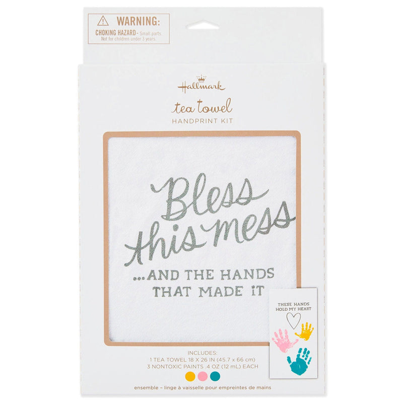 Bless This Mess Tea Towel Handprint Kit