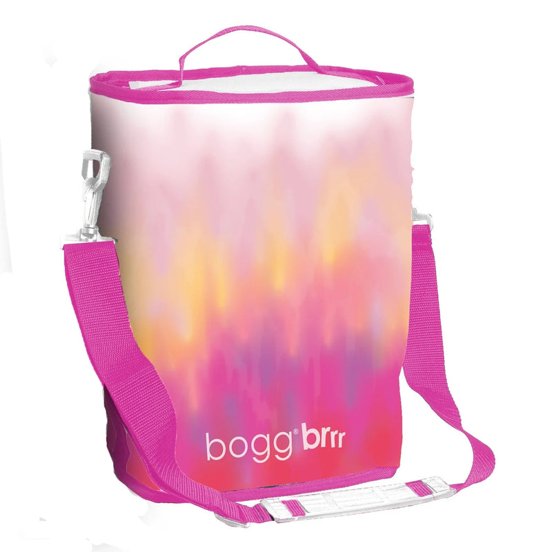 An insulated Bogg Bag half cooler in Sunrise color, with a shoulder strap and outer pocket, designed to fit inside the Original Bogg Bag.
