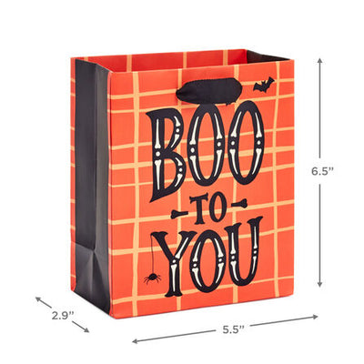 6.5" Boo to You Small Halloween Gift Bag