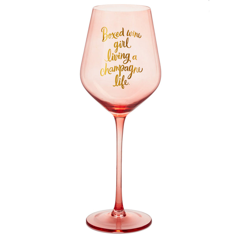 Boxed Wine Girl Wine Glass