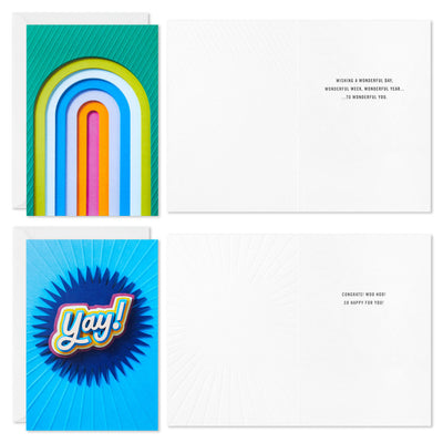 Happy Celebrations Boxed Birthday and Congratulations Cards Assortment, Pack of 12