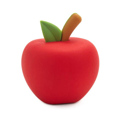 Red apple with a green leaf and stem.  pen_spark     tune  share   more_vert