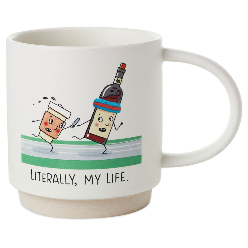 Coffee and Wine Relay Funny Mug, 16 oz.