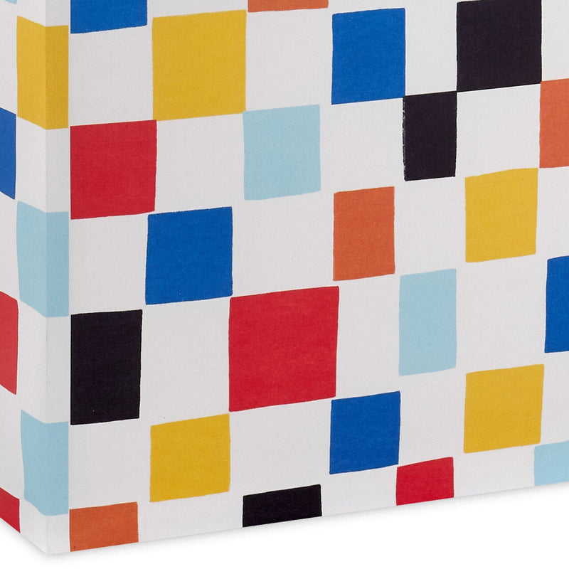 Colorful Checkered Large Gift Bag, 13"