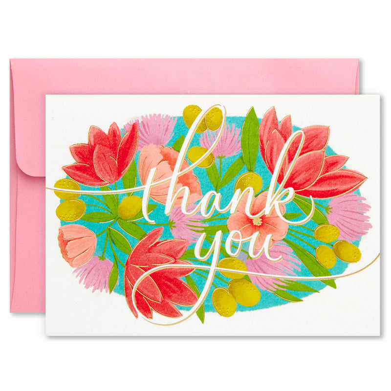 Hallmark blank note cards boxed set with butterfly, dog, stripes, flowers, bold lettering, and foil accents, pack of 24