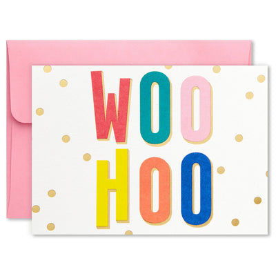 Hallmark blank note cards boxed set with butterfly, dog, stripes, flowers, bold lettering, and foil accents, pack of 24