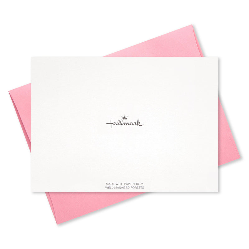 Hallmark blank note cards boxed set with butterfly, dog, stripes, flowers, bold lettering, and foil accents, pack of 24