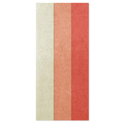 Solid Coral/Peach/Ivory 3-Pack Assortment Tissue Paper, 12 sheets