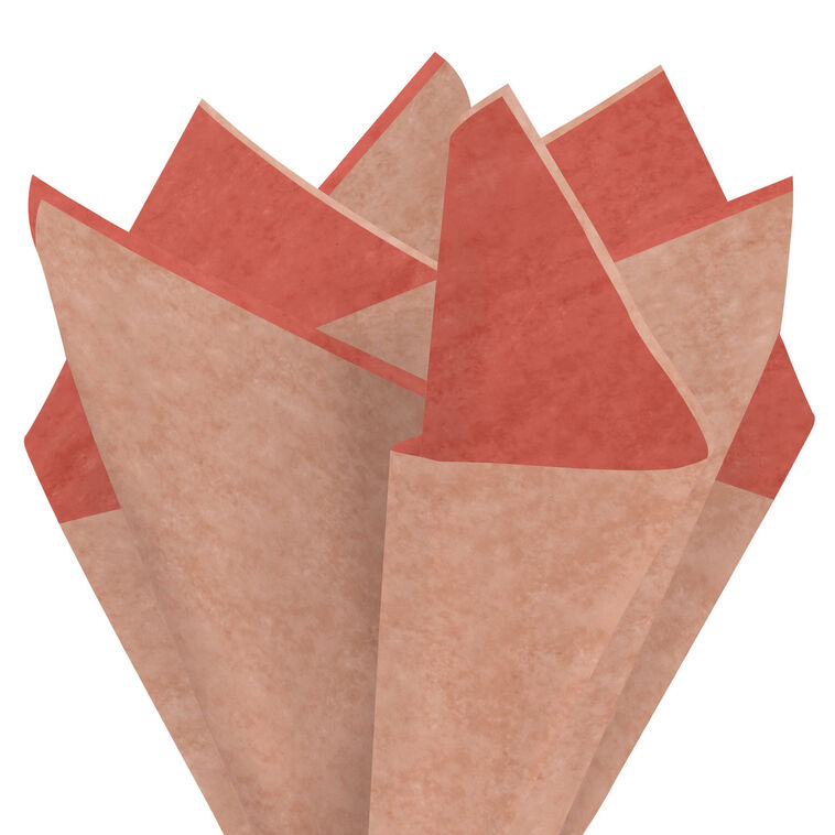 Solid Coral/Peach/Ivory 3-Pack Assortment Tissue Paper, 12 sheets